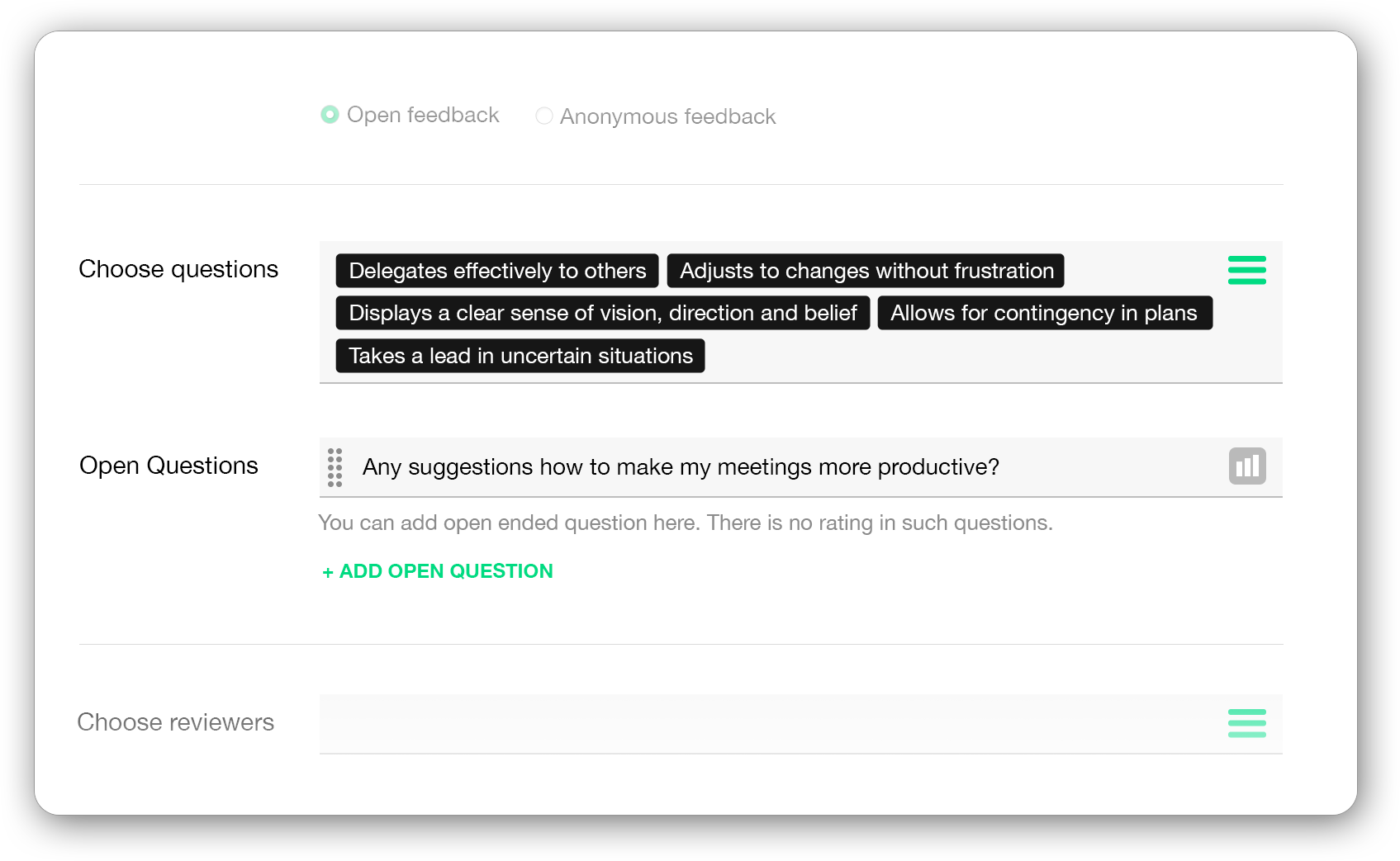 Real-time feedback between colleagues