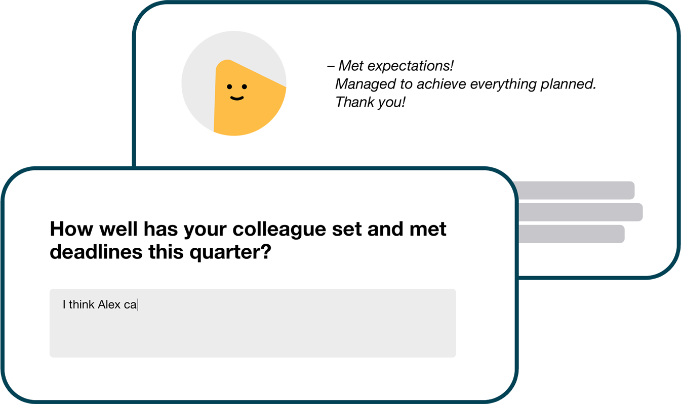Automated performance reviews with customization options