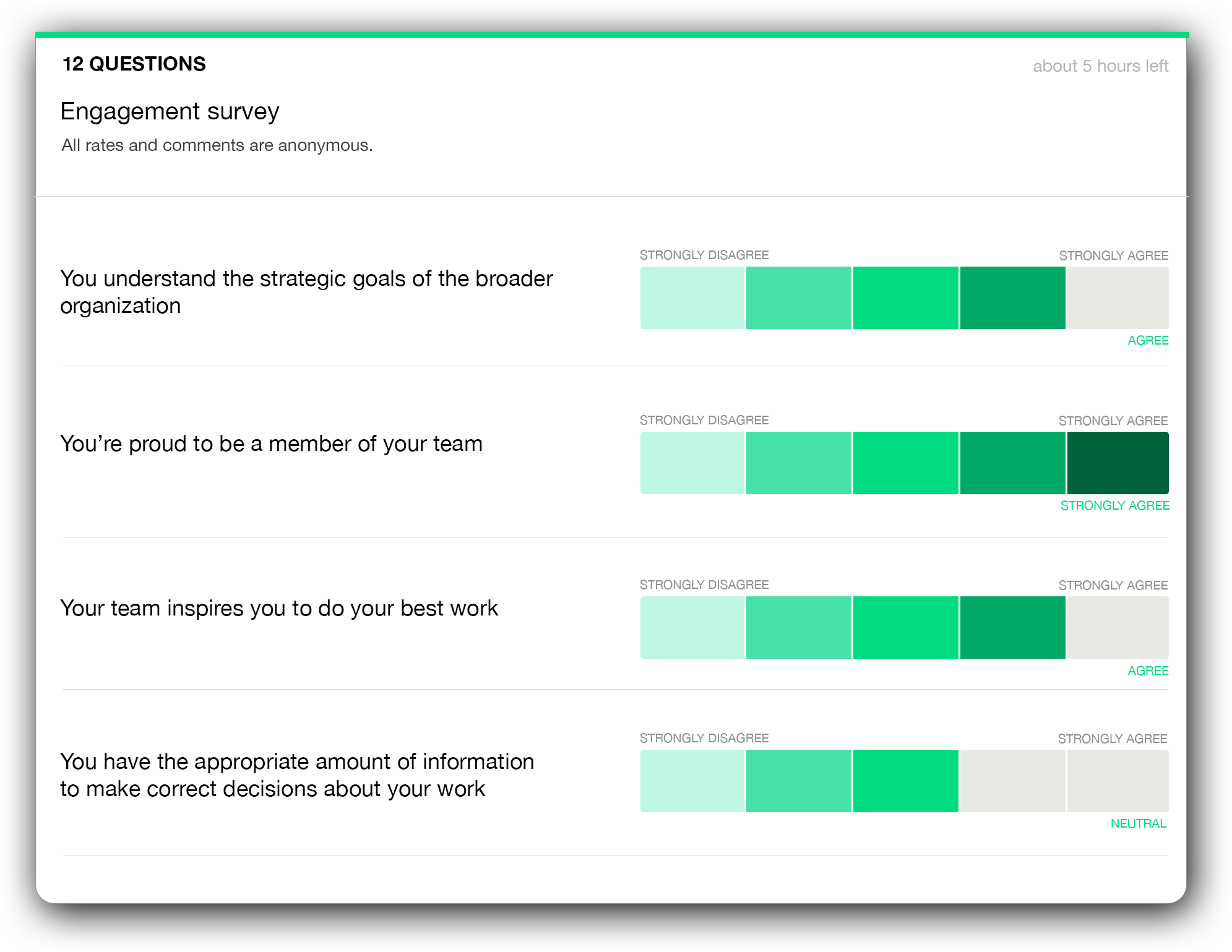 Customized employee surveys